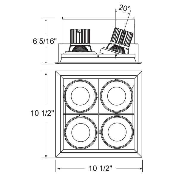 Eurofase TE164BLED-40-2-02 LED Recessed, White