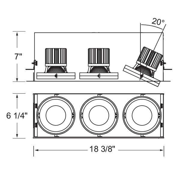 Eurofase TE223LED-40-2-01 LED Recessed, Black