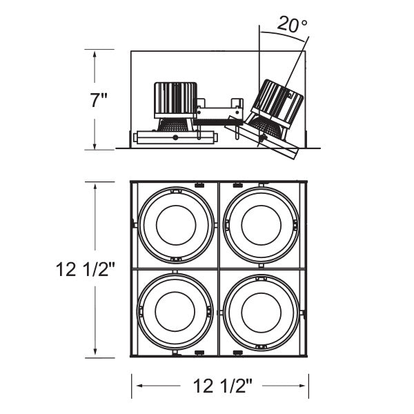 Eurofase TE224BLED-30-2-01 LED Recessed, Black