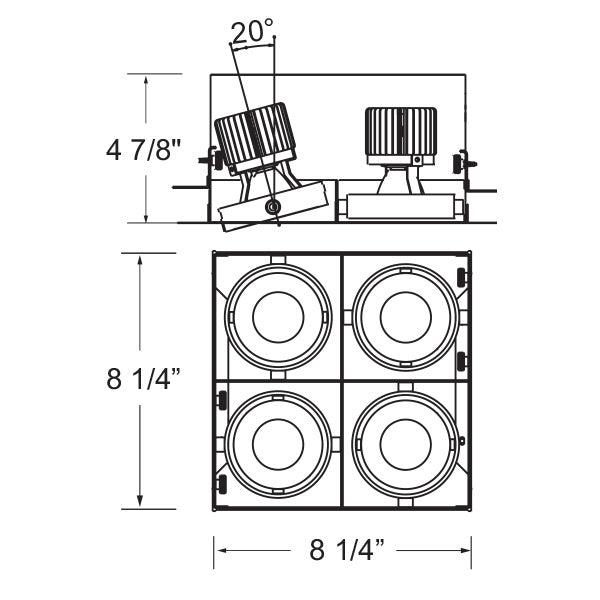 Eurofase TE614BLED-35-4-02 LED Recessed, White