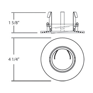 Eurofase TR-G02-01 Convex Gimbal, Black