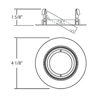 Eurofase TR-G14-01 Gimbal, Black