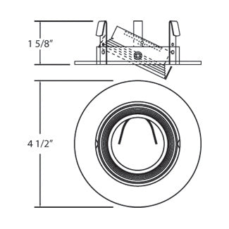 Eurofase TR-M07-05 Baffle Gimbal, Chrome