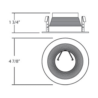 Eurofase TR-P401-45 Step Baffle, White