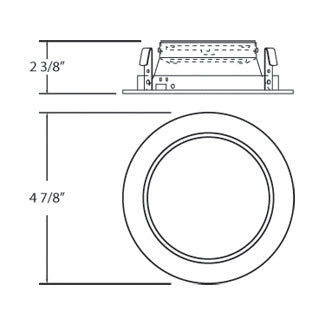 Eurofase TR-P405-101 Showr,Flat Gls, Satin Nickel