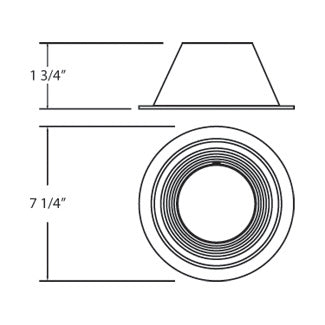 Eurofase TR-P601-45 Step Baff, White