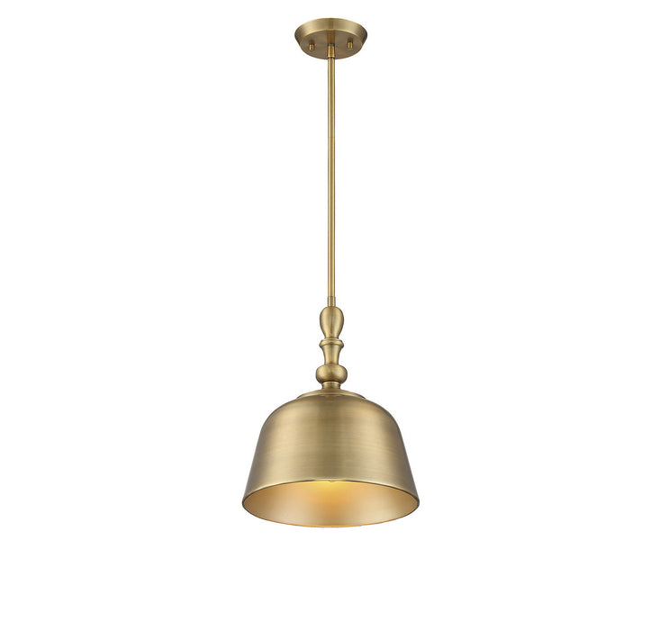 Savoy House 7-3751-1-322 One Light Pendant, Warm Brass