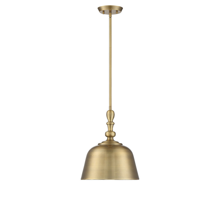 Savoy House 7-3751-1-322 One Light Pendant, Warm Brass