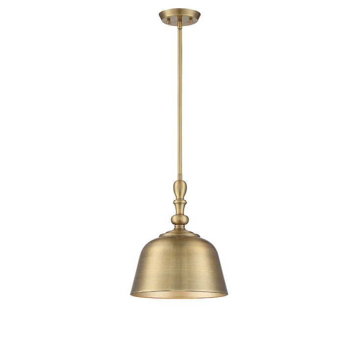 Savoy House 7-3751-1-322 One Light Pendant, Warm Brass