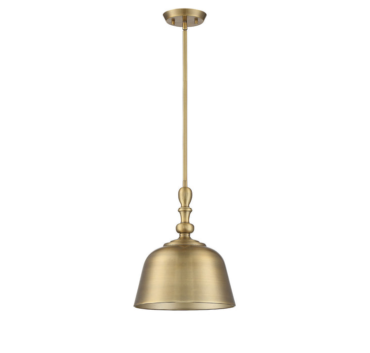 Savoy House 7-3751-1-322 One Light Pendant, Warm Brass