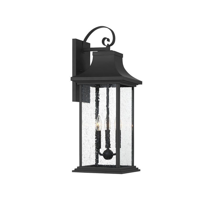 Savoy House 5-452-BK Three Light Outdoor Wall Sconce, Matte Black