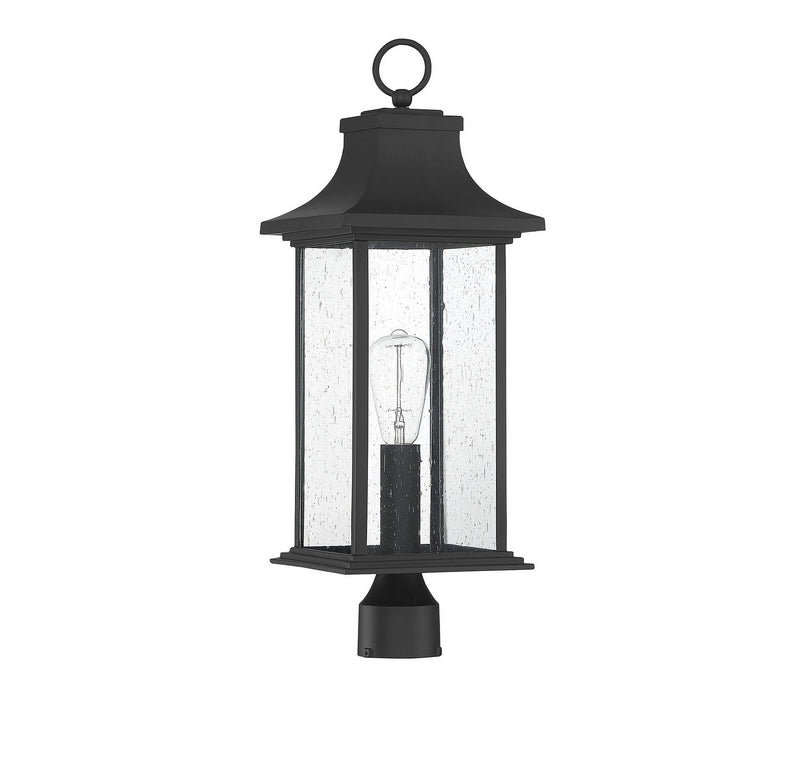 Savoy House 5-454-BK One Light Post Lantern, Matte Black