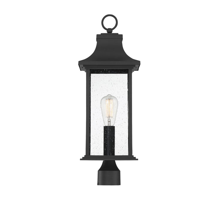 Savoy House 5-454-BK One Light Post Lantern, Matte Black