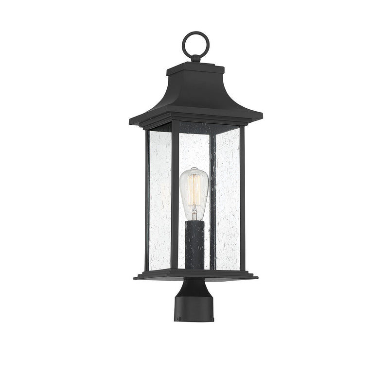 Savoy House 5-454-BK One Light Post Lantern, Matte Black