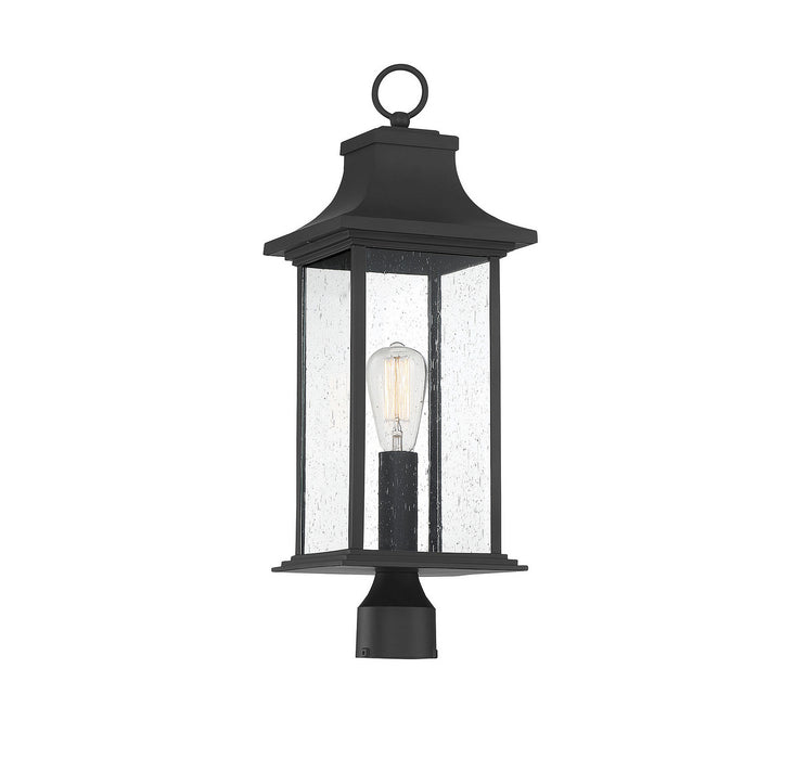 Savoy House 5-454-BK One Light Post Lantern, Matte Black