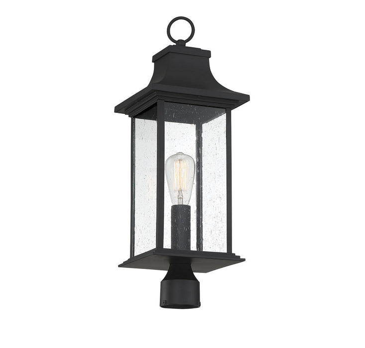 Savoy House 5-454-BK One Light Post Lantern, Matte Black