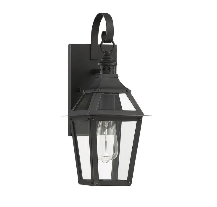 Savoy House 5-720-153 One Light Wall Sconce, Black with Gold Highlights