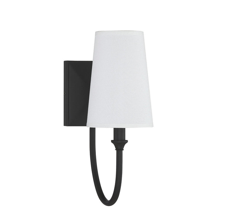 Savoy House 9-2542-1-89 One Light Wall Sconce, Matte Black