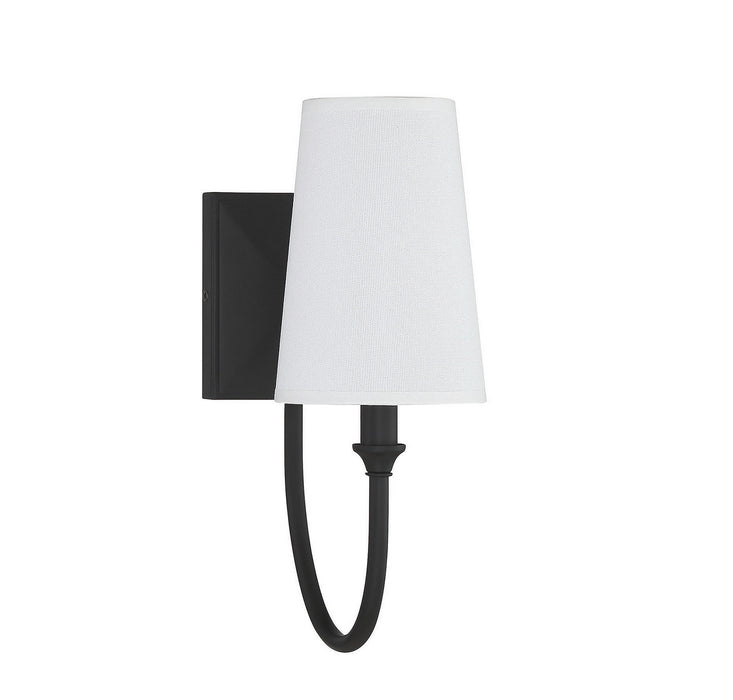 Savoy House 9-2542-1-89 One Light Wall Sconce, Matte Black