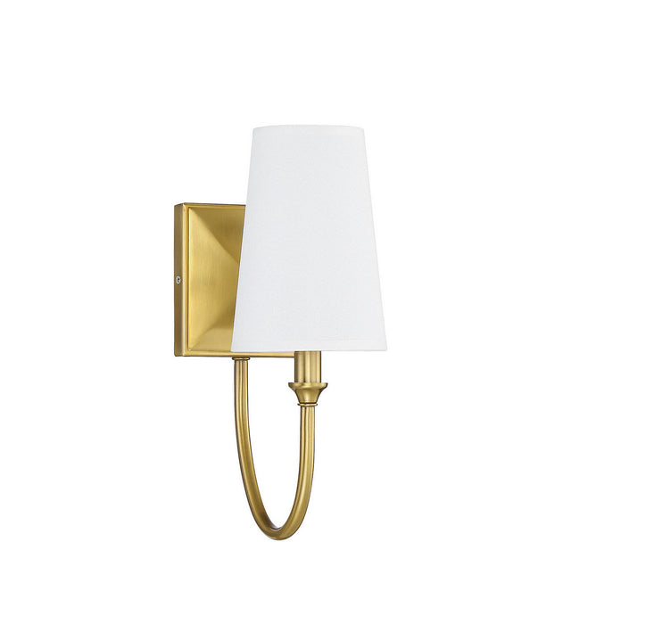 Savoy House 9-2542-1-322 One Light Wall Sconce, Warm Brass