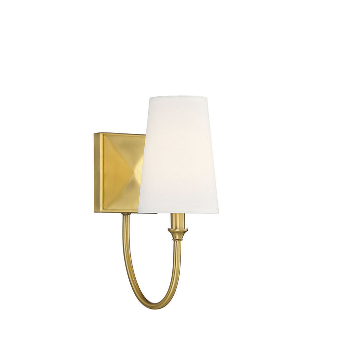 Savoy House 9-2542-1-322 One Light Wall Sconce, Warm Brass