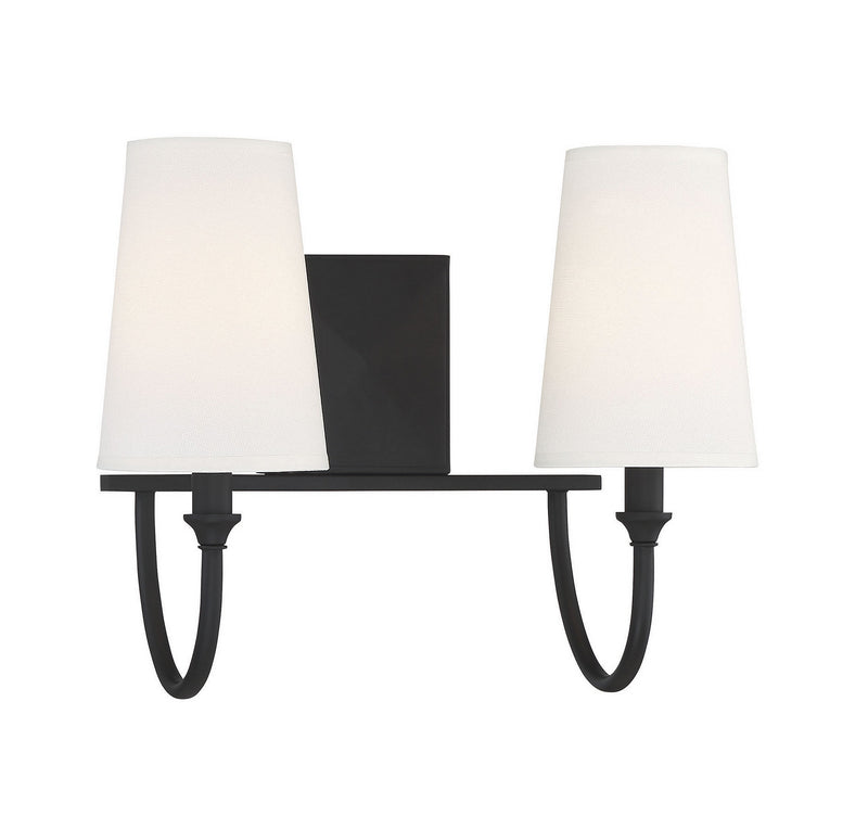 Savoy House 8-2542-2-89 Two Light Bath Bar, Matte Black
