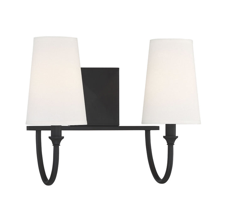 Savoy House 8-2542-2-89 Two Light Bath Bar, Matte Black