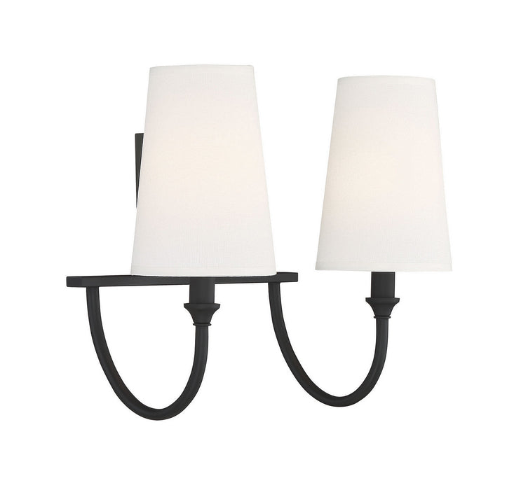 Savoy House 8-2542-2-89 Two Light Bath Bar, Matte Black