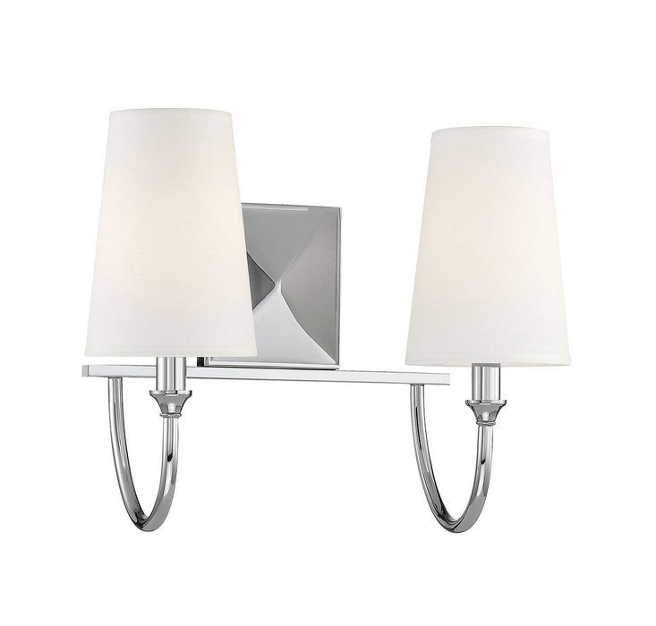 Savoy House 8-2542-2-109 Two Light Bath Bar, Polished Nickel