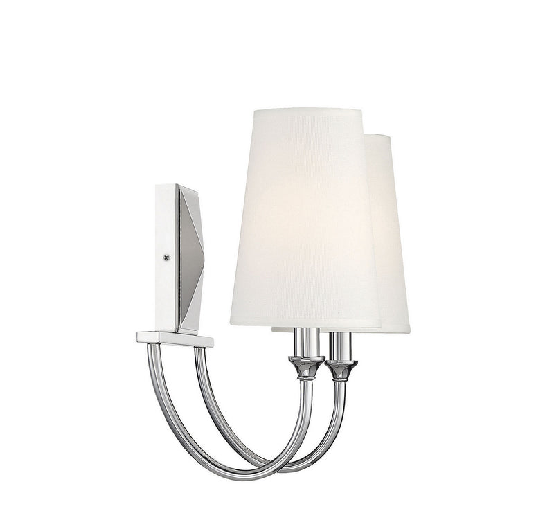 Savoy House 8-2542-2-109 Two Light Bath Bar, Polished Nickel