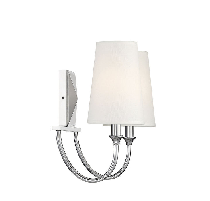 Savoy House 8-2542-2-109 Two Light Bath Bar, Polished Nickel