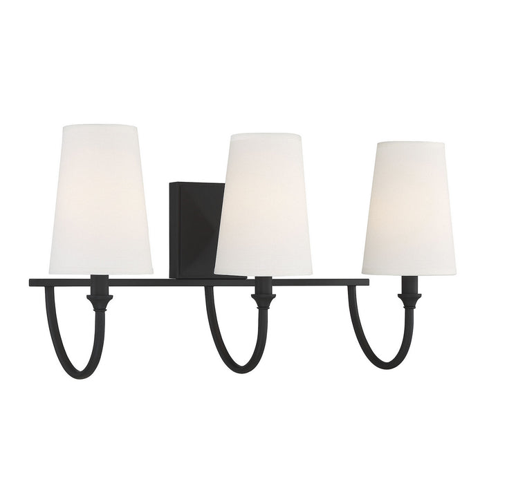 Savoy House 8-2542-3-89 Three Light Bath Bar, Matte Black