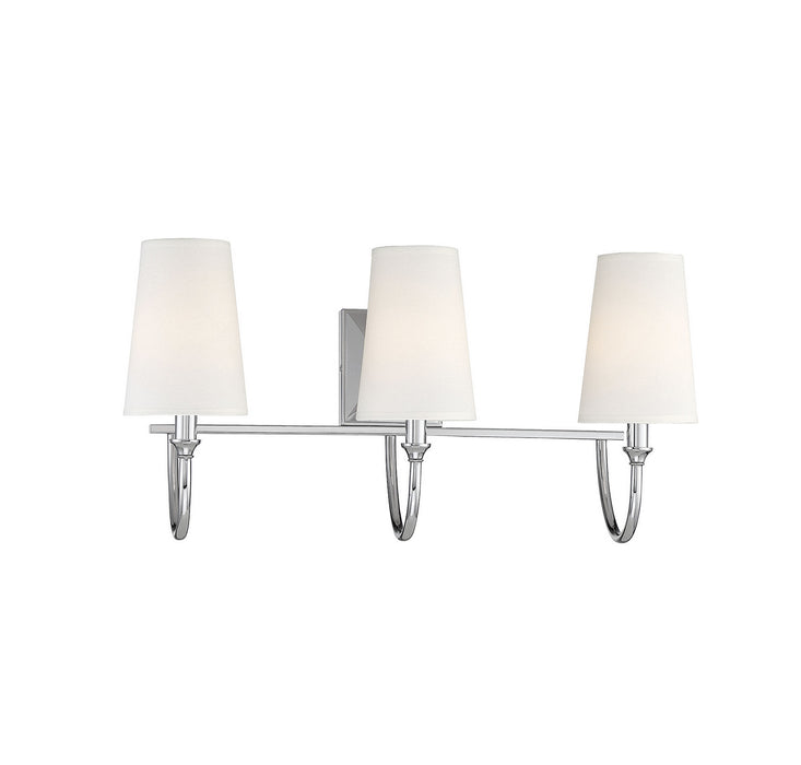 Savoy House 8-2542-3-109 Three Light Bath Bar, Polished Nickel