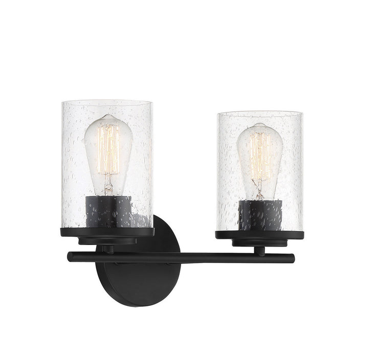 Savoy House 8-8020-2-BK Two Light Bath Bar, Matte Black