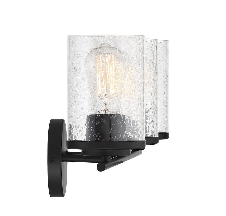 Savoy House 8-8020-3-BK Three Light Bath Bar, Matte Black