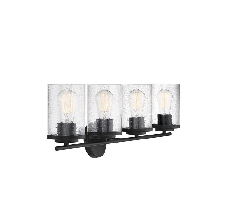 Savoy House 8-8020-4-BK Four Light Bath Bar, Matte Black