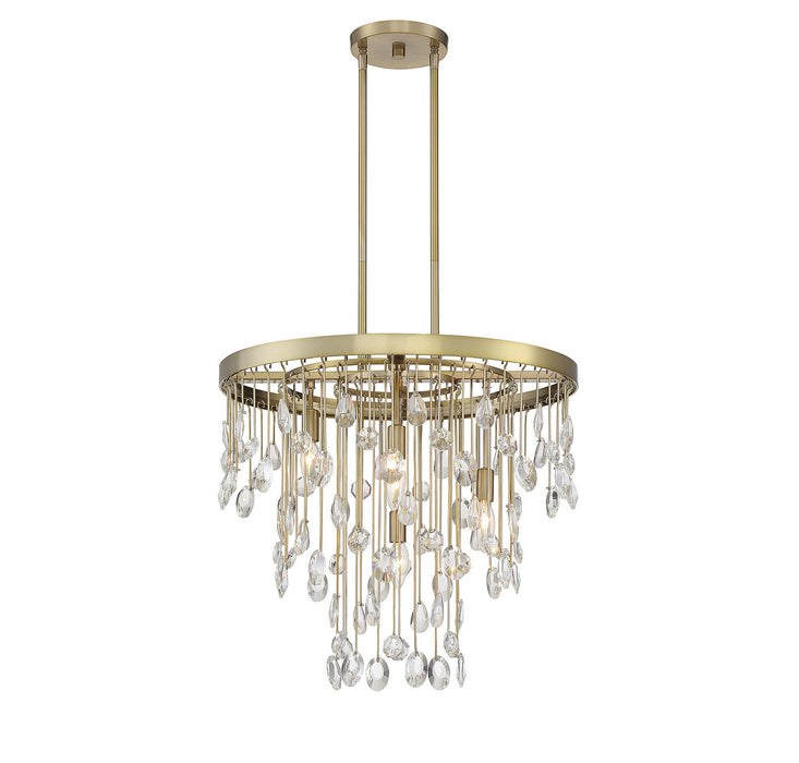 Savoy House 1-1846-4-127 Four Light Chandelier, Noble Brass