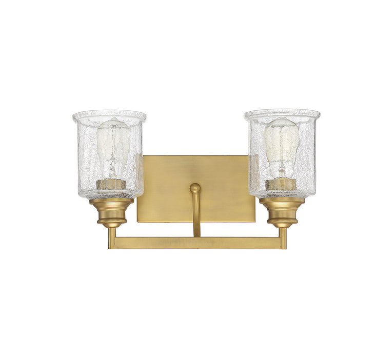 Savoy House 8-1972-2-322 Two Light Bath Bar, Warm Brass