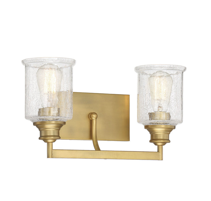 Savoy House 8-1972-2-322 Two Light Bath Bar, Warm Brass