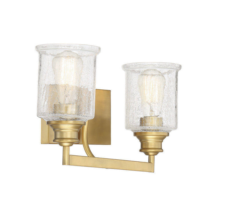Savoy House 8-1972-2-322 Two Light Bath Bar, Warm Brass