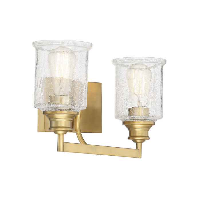 Savoy House 8-1972-2-322 Two Light Bath Bar, Warm Brass