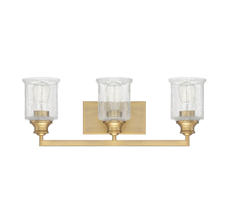 Savoy House 8-1972-3-322 Three Light Bath Bar, Warm Brass