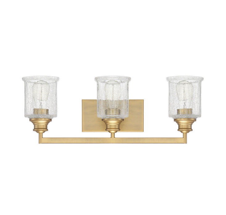 Savoy House 8-1972-3-322 Three Light Bath Bar, Warm Brass