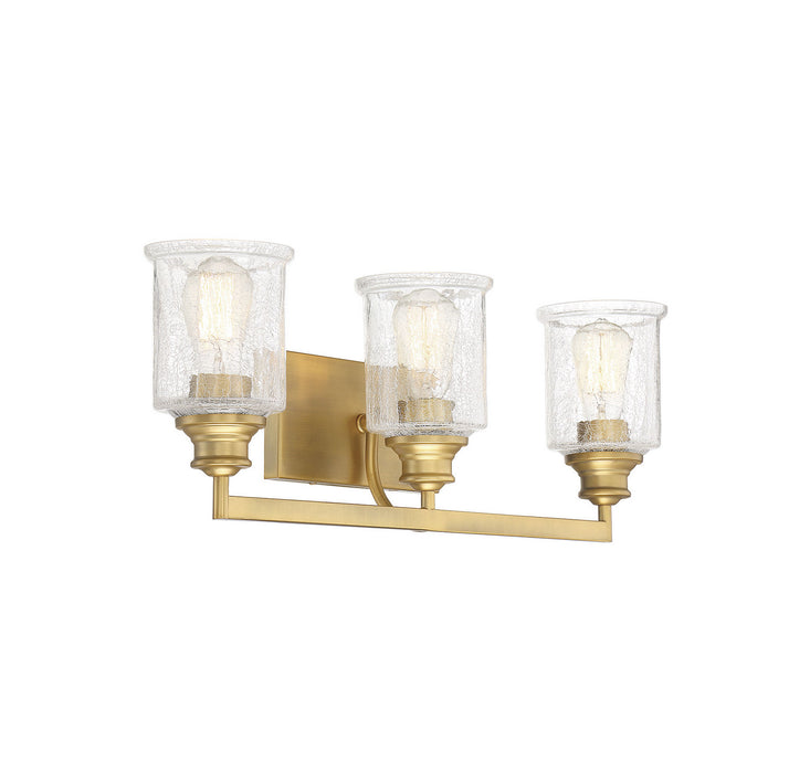 Savoy House 8-1972-3-322 Three Light Bath Bar, Warm Brass