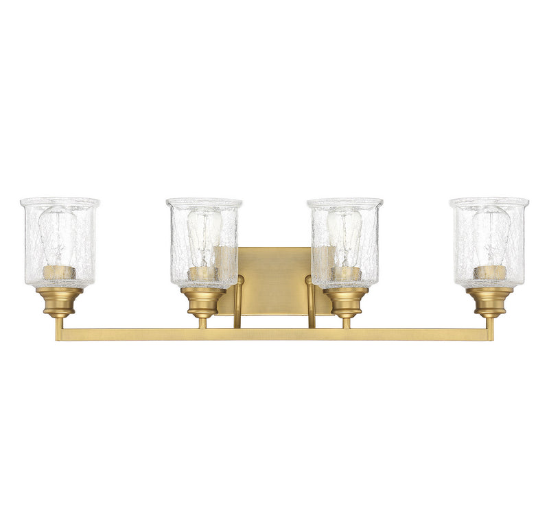 Savoy House 8-1972-4-322 Four Light Bath Bar, Warm Brass