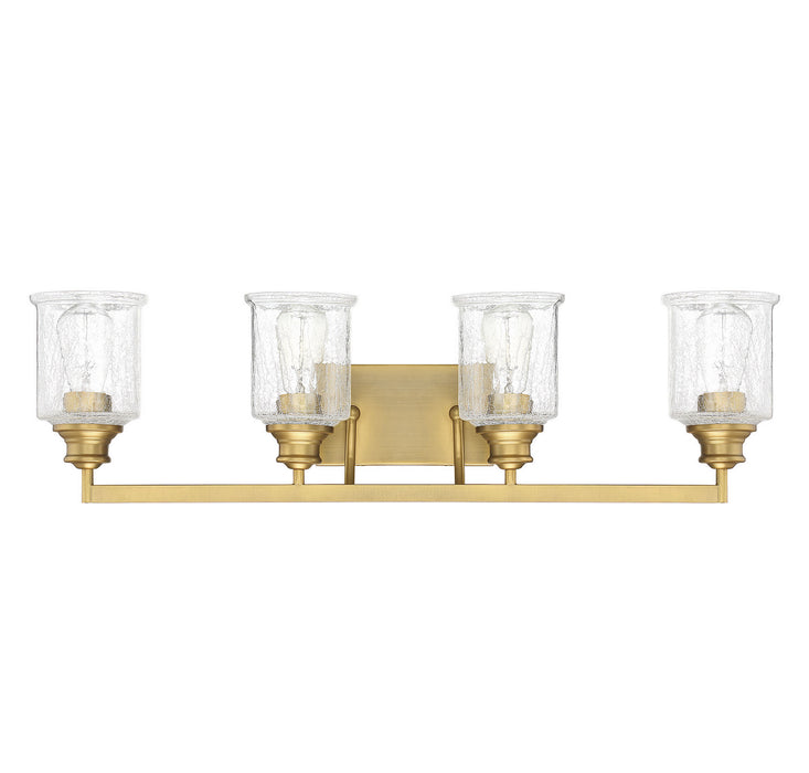 Savoy House 8-1972-4-322 Four Light Bath Bar, Warm Brass