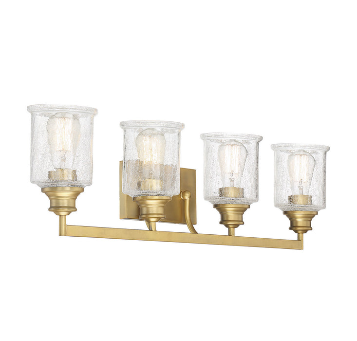 Savoy House 8-1972-4-322 Four Light Bath Bar, Warm Brass