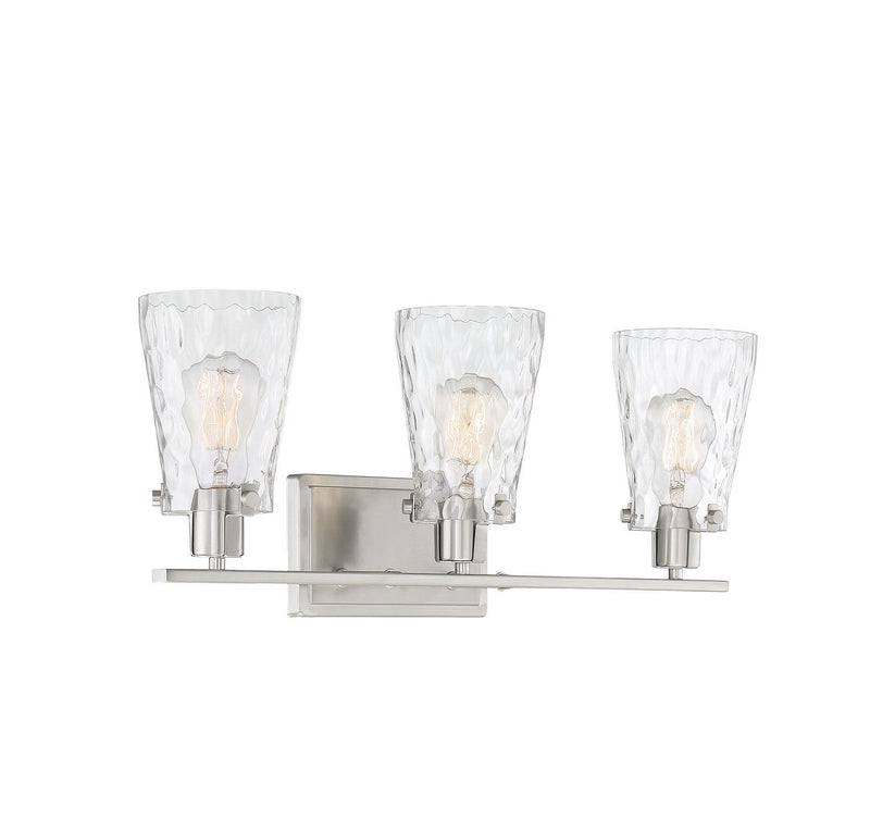 Savoy House 8-4508-3-SN Three Light Bath Bar, Satin Nickel