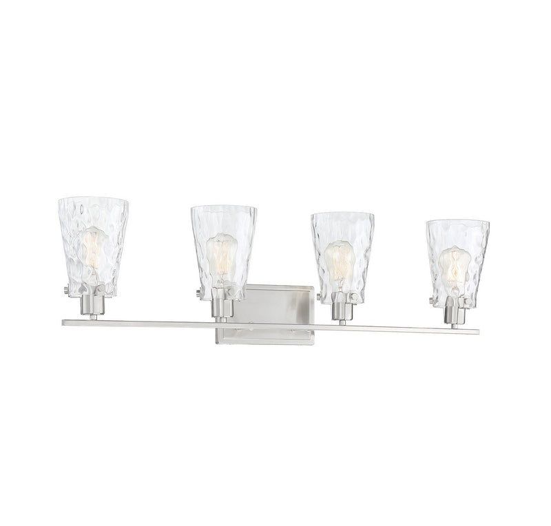 Savoy House 8-4508-4-SN Four Light Bath Bar, Satin Nickel