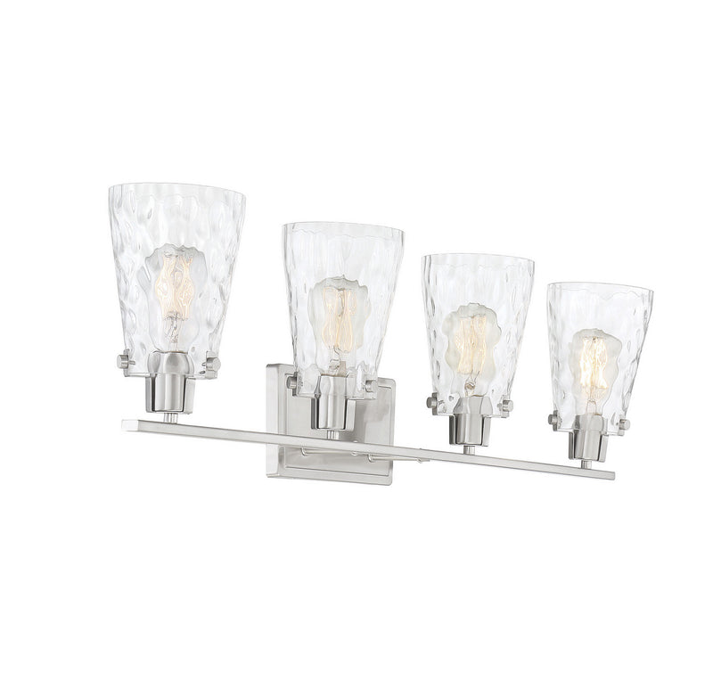 Savoy House 8-4508-4-SN Four Light Bath Bar, Satin Nickel